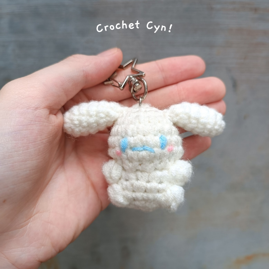 Jual mini cinnamoroll amigurumi crochet keychain - gantungan rajut ...