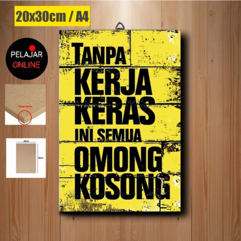 Jual Hiasan Dinding Motivasi Wall Decor Poster Kayu Dekorasi Kantor ...