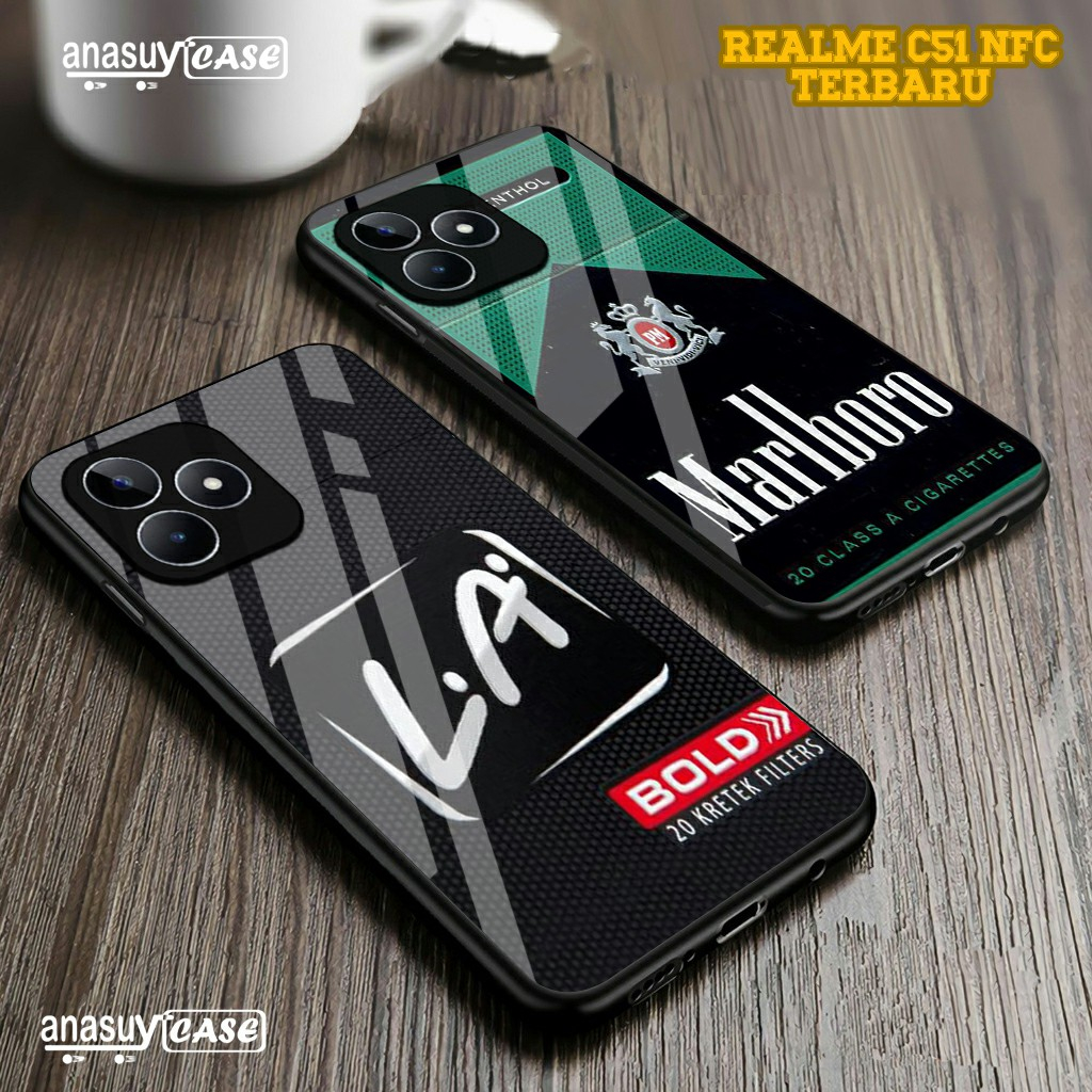 Jual Jual Softcase Glass Kaca Realme C51 NFC Terbaru Motif Rokok [SC95 ...