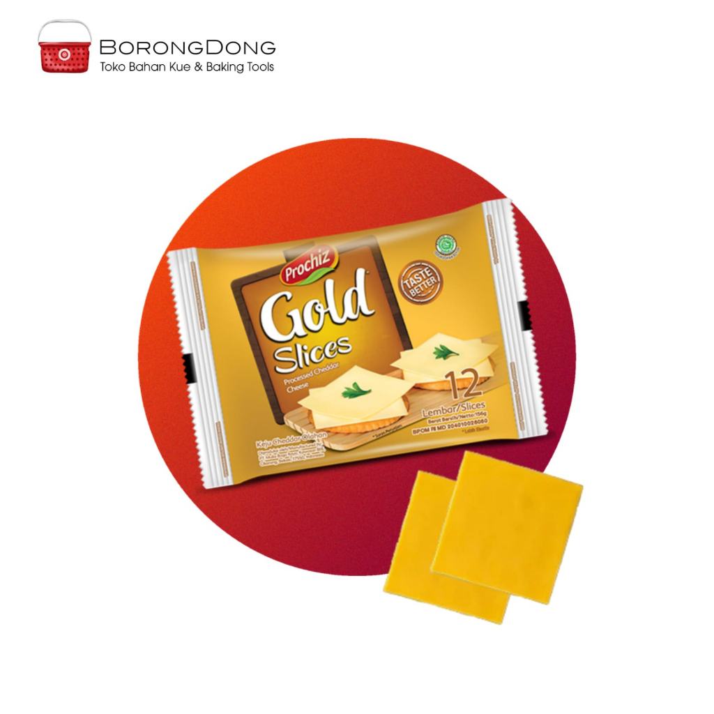 Jual Prochiz Gold Keju Slice 12 Lembar / Cheddar Slices | Shopee Indonesia