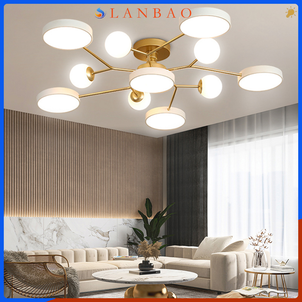 Jual Nordic Lampu Ruang Tamu Lampu Mewah 3 Warna Lampu Plafon Modern