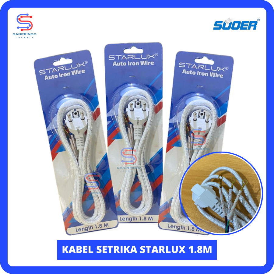 Jual kabel setrika arde 3 kabel starlux ST-1607A auto iron wire ...