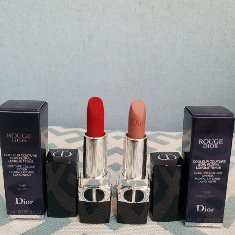 Jual Rouge Dior Couture Colour Floral Lip Care 1.5gr 999 Velvet ...