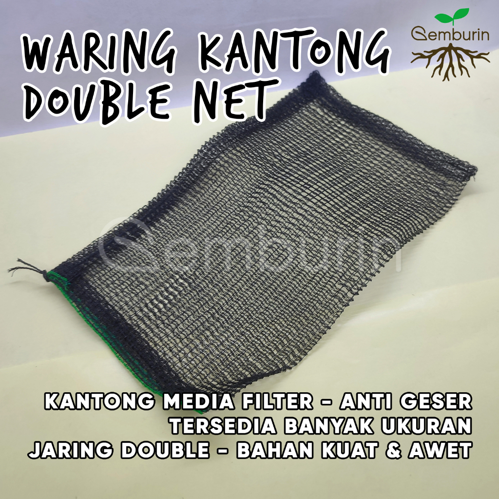 Jual Waring Double Nett / Jaring Kantong Media Filter Anti Geser