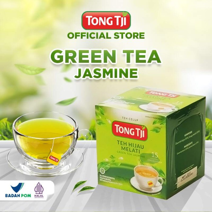 Jual Teh Celup Tong Tji Teh Green Tea Jasmine isi 15 Kantong | Shopee ...