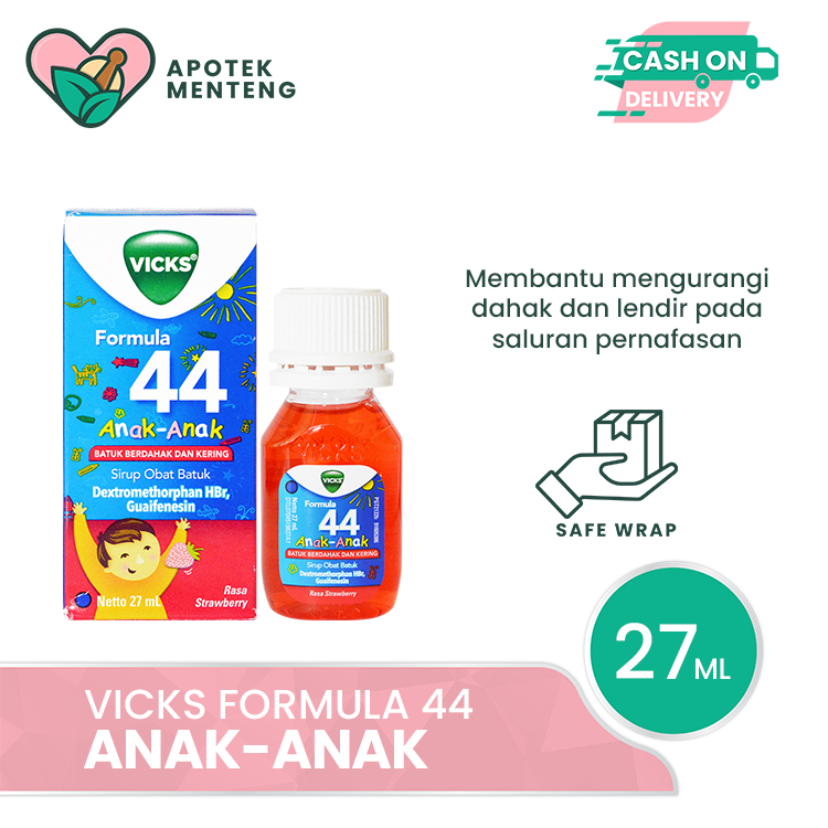 Jual Vicks Formula 44 Anak Sirup 27 Ml Sirup Obat Batuk Anak Shopee