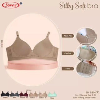 KL1 BH BRA SOREX TANPA KAWAT BUSA TIPIS ART 17239 SUPER SOFT CUP B KAIT 3