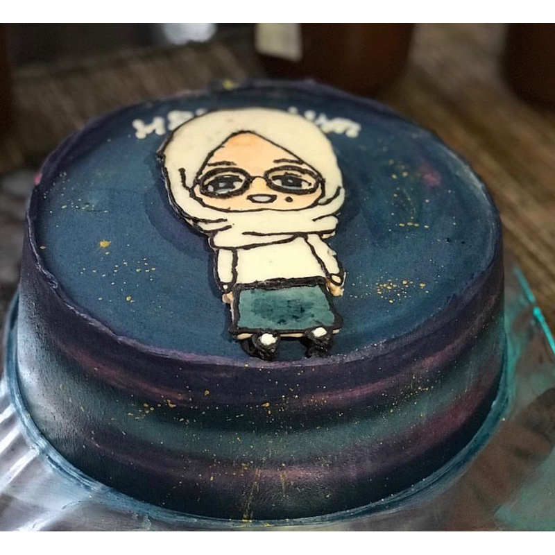 Jual cake ultah buttercream ukuran 15cm,bisa custom [BACA DESKRIPSI