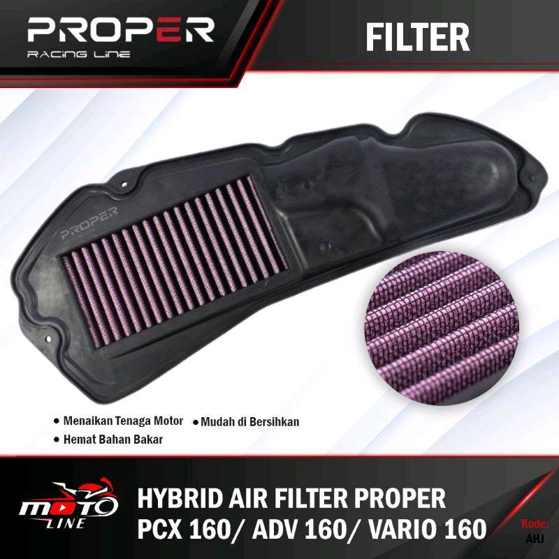 Jual Filter Udara Air Filter PROPER RACING LINE Hybrid - Vario 160 ...
