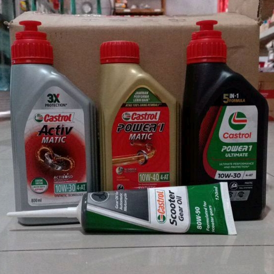Jual Paket Hemat Oli Mesin Matic Castrol Matic dan Oli Gear Gardan