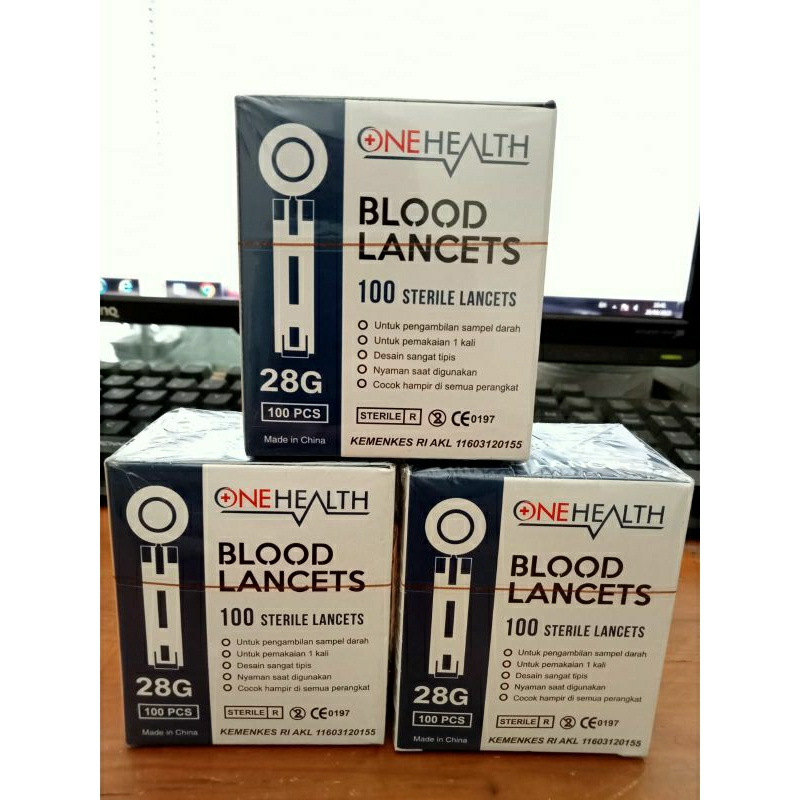 Jual Blood Lancet 28G Onehealth Lancet Easy Touch Lancet GlucoDr Jarum
