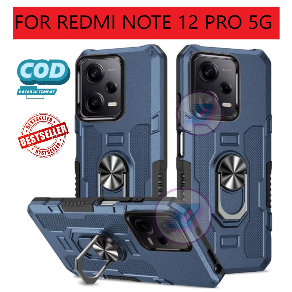 Jual Xiaomi Redmi Note 12 Pro 5G Casing Hard Case Ring Armor Robot Case ...