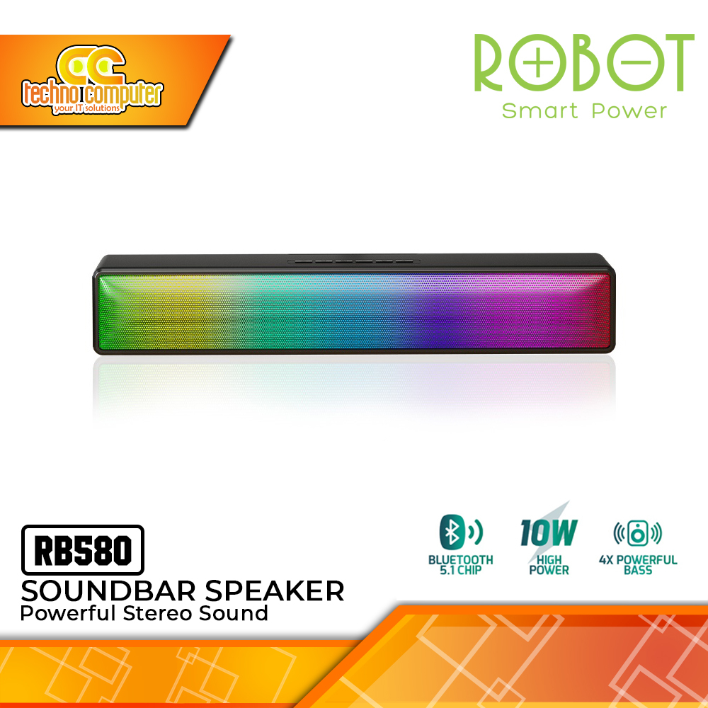 Jual SPEAKER ROBOT RB580 Soundbar Bluetooth 5.1 - Ultra Bass with RGB ...