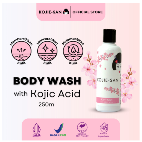 KOJIE-SAN Body Wash 250ml Soap Whitening Moisturizing  Mencerahkan Kulit