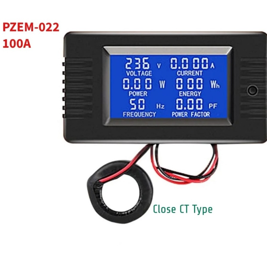 Jual Pzem 022 Ct 100a Close Voltage Ampere Watt Kwh Power Factor Meter