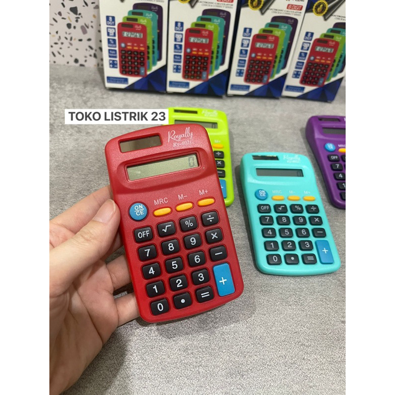 Jual Kalkulator mini / kalkulator saku 8 digit 2 power (cahaya & Batrai ...