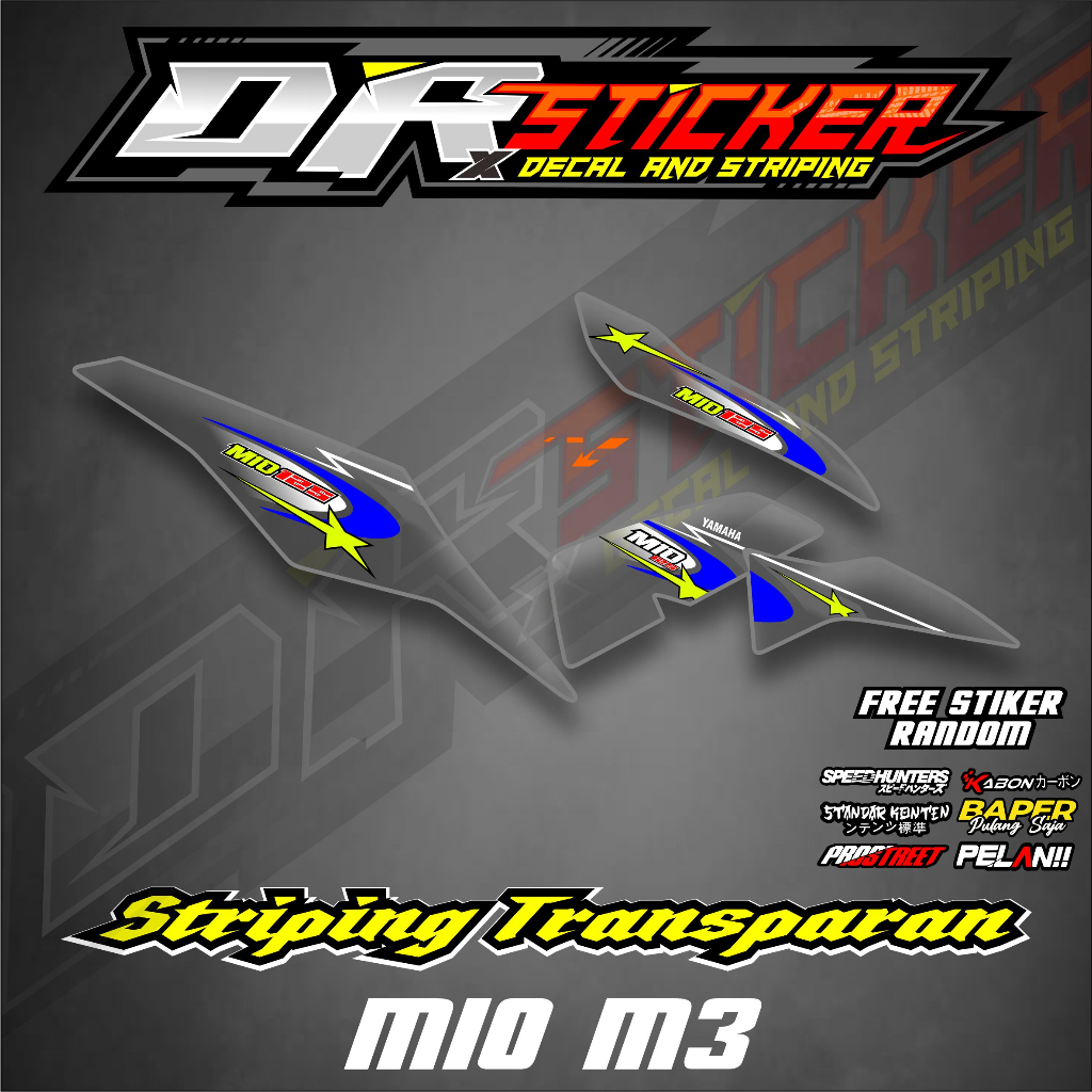 Jual 277 Striping Transparan Variasi Semifull Yamaha Mio M3 Motip ...