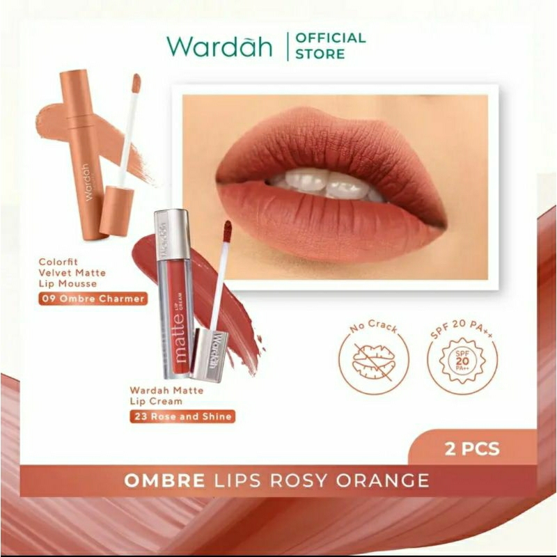 Jual Paket Ombre Lips Wardah Colorfit velvet matte lip mousse