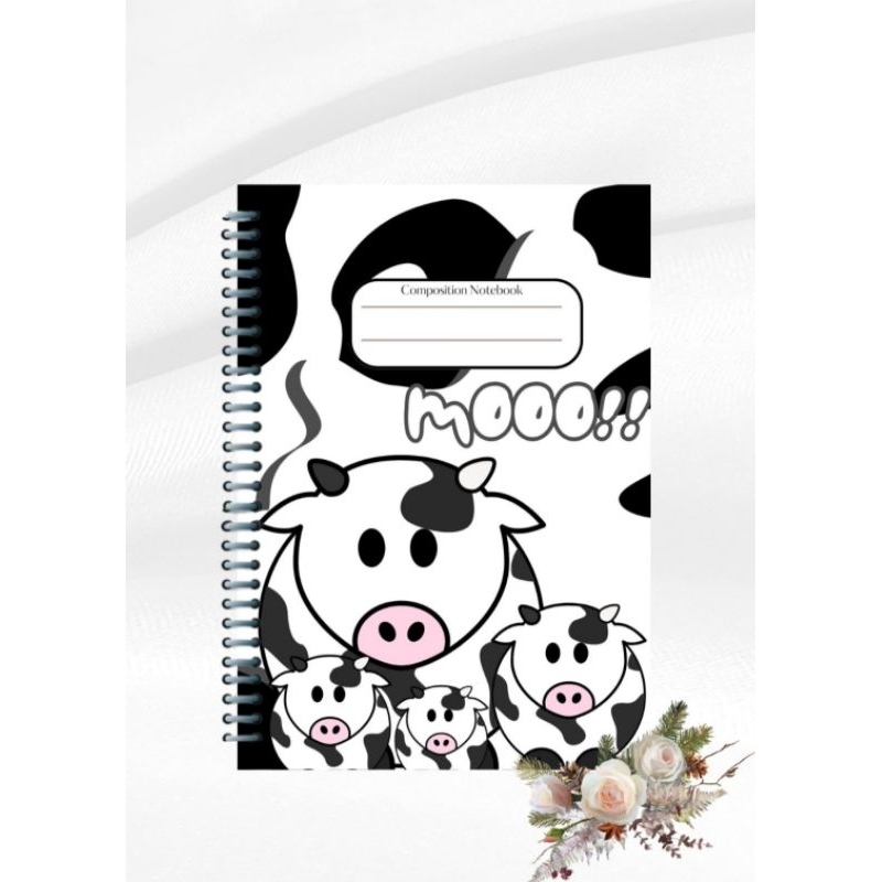Jual Notebook Cute Cow Series /Jurnal /Custom /Free Design | Shopee ...