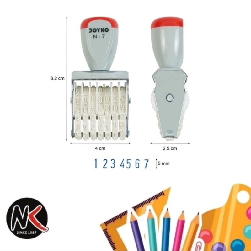 Jual Stempel Nomor/Number Stample JOYKO N-7/N-8 | Shopee Indonesia
