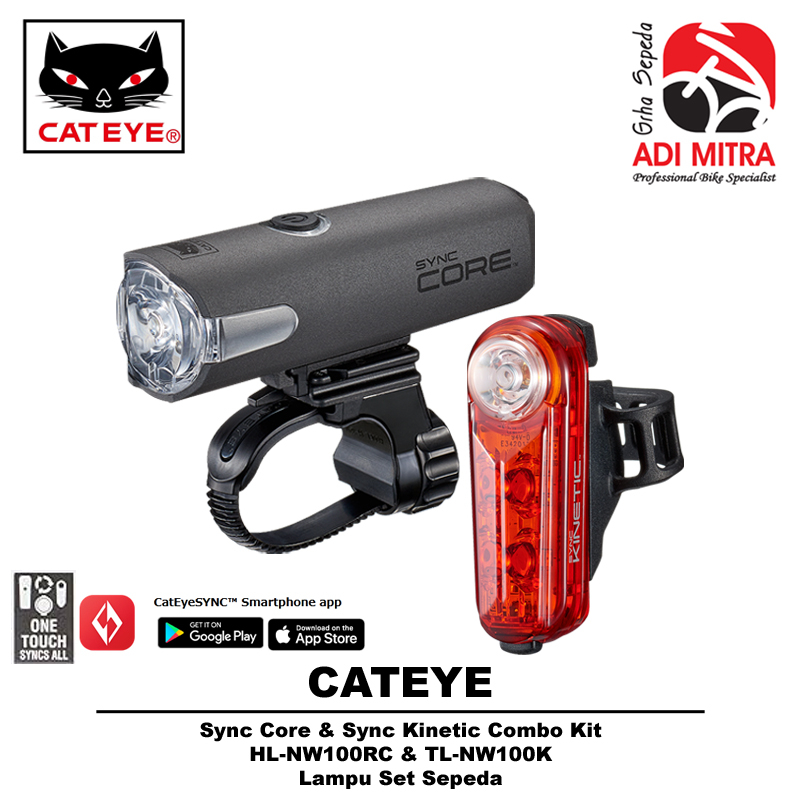 Jual Cateye Sync Core Sync Kinetic Combo Kit Lampu Set Sepeda