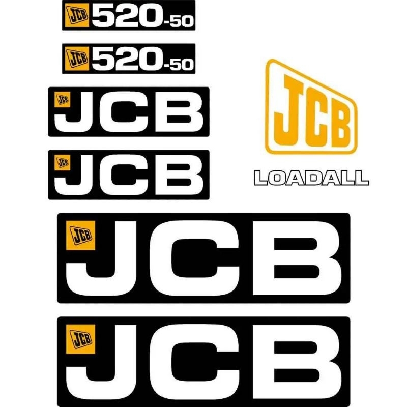 Jual JCB 520-50 decals - Repro decal Sticker kit | Shopee Indonesia