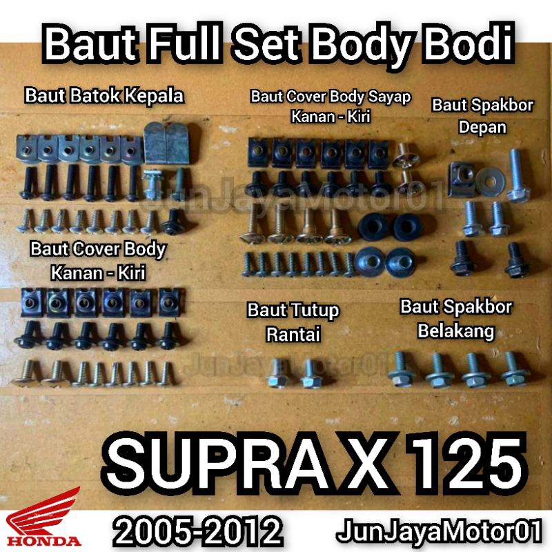 Jual Baut Lengkap Full Set Body Supra X New Betmen Baut Lengkap