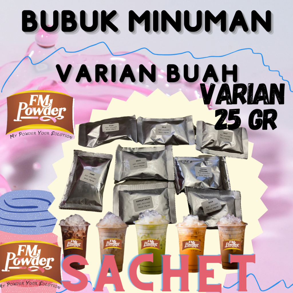 Jual Fm Powder 25 Gram Bubuk Minuman Bubuk Minuman Rasa Bubuk Minuman Boba Bubuk Minuman 4217