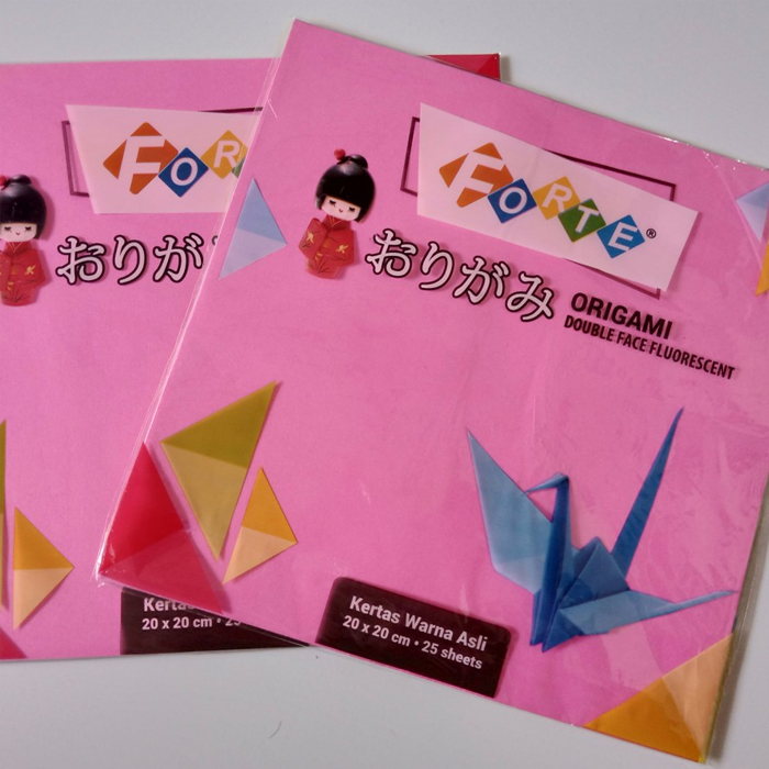 Jual Origami Forte 2 Sisi/Kertas Lipat Berwarna Uk.20x20CM ( 25Lbr ...