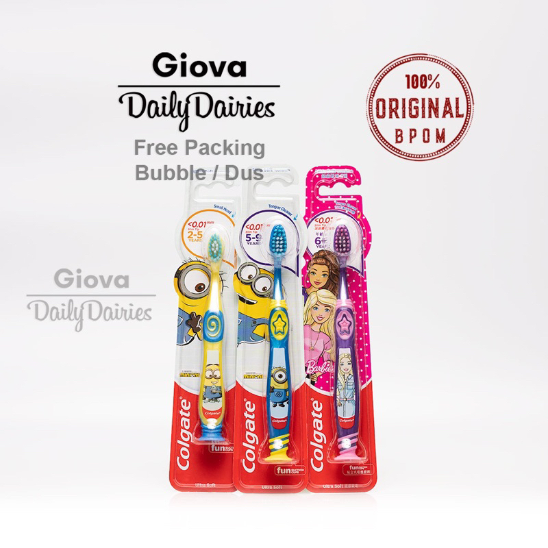 Jual Colgate kids toothpaste toothbrush minion barbie pasta sikat gigi ...