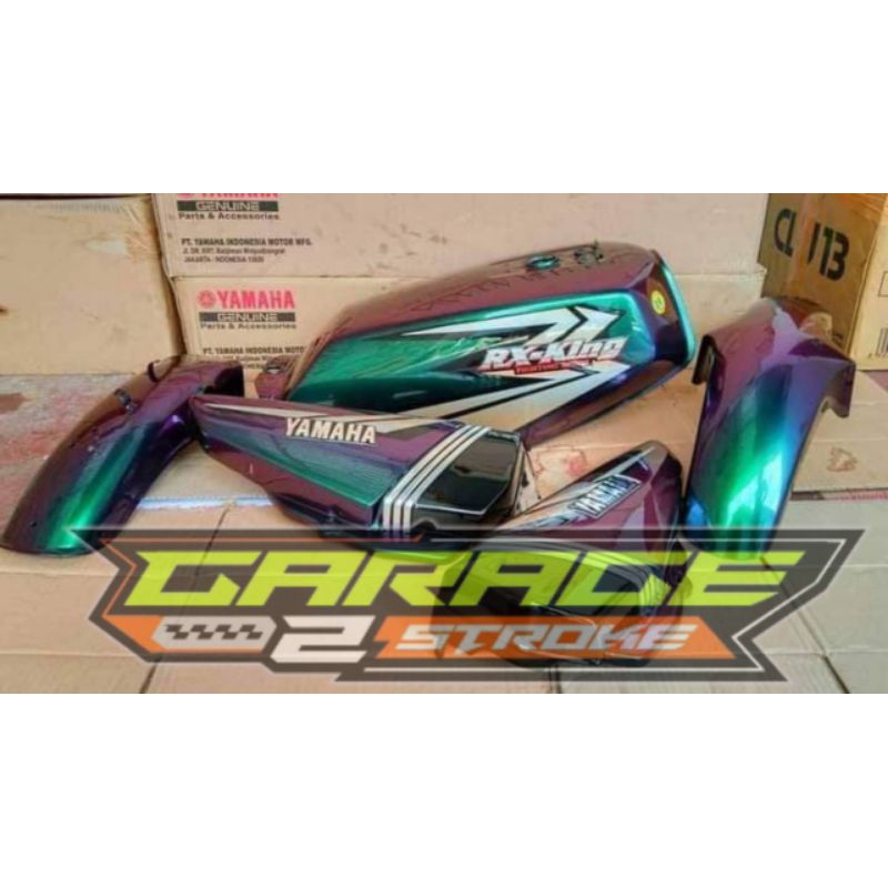 Jual Tangki Set Yamaha Rx King Bunglon Hijau Ungu List Crom Shopee
