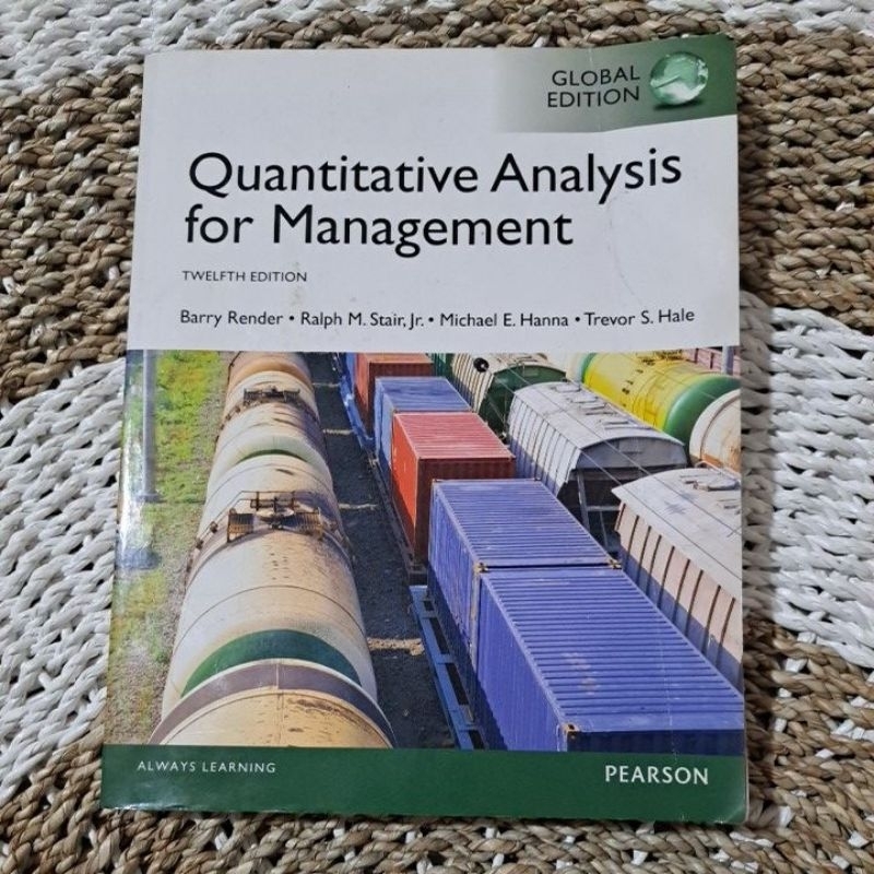 Jual Quantitative Analysis For Management Twelfth Edition Barry Render Bekas Original Shopee 0917