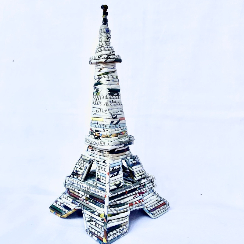 Jual Prakarya Kerajinan Tangan Menara Eiffel Paris Dari Lintingan