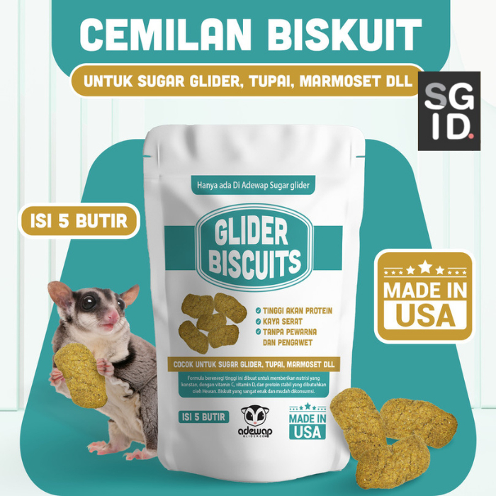 Jual Glider Biscuits Makanan Cemilan Favorite Sugar Glider Tinggi