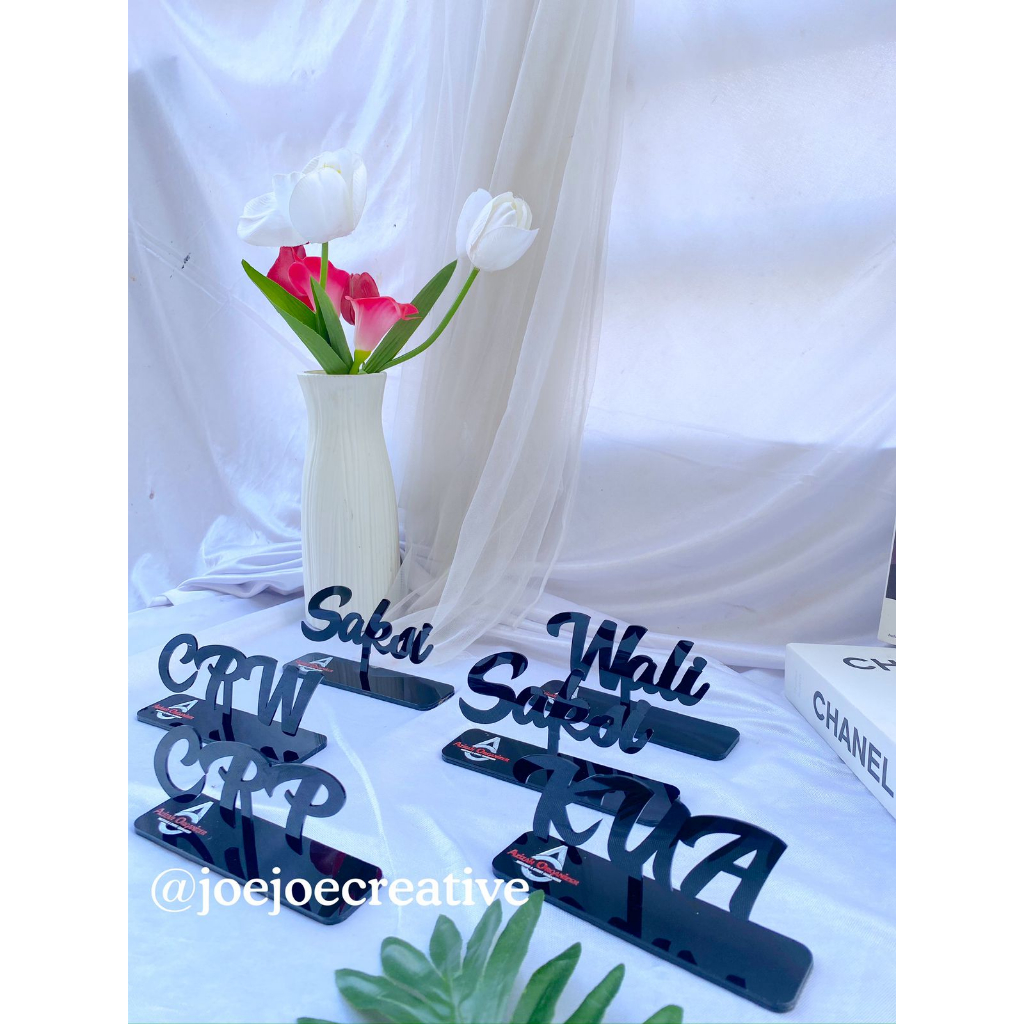 Jual Table Sign Wedding/Papan Tanda Meja Akrilik Custom /Harga Perpcs ...