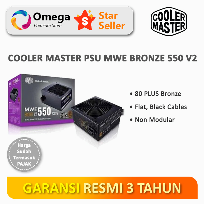 Jual Cooler Master PSU MWE 550 V2 - 550W 80+ BRONZE | Shopee Indonesia