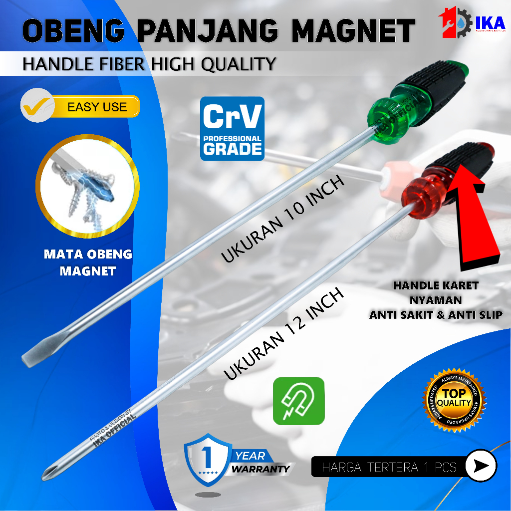 Jual Obeng SUPER PANJANG 10 - 12 inch Bolak Balik Plus Minus ...