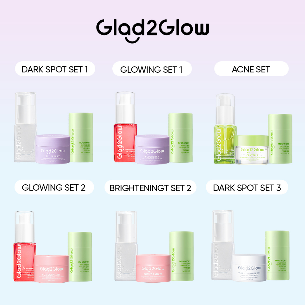 Jual Glad2Glow SPECIAL BUNDLE 3in1 3pcs Paket Skincare Moisturizer