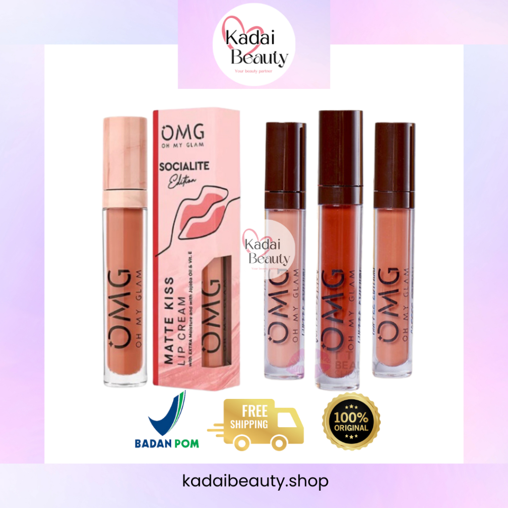 Jual Omg Oh My Glam Matte Kiss Lip Cream Socialite Edition Shade Shopee Indonesia