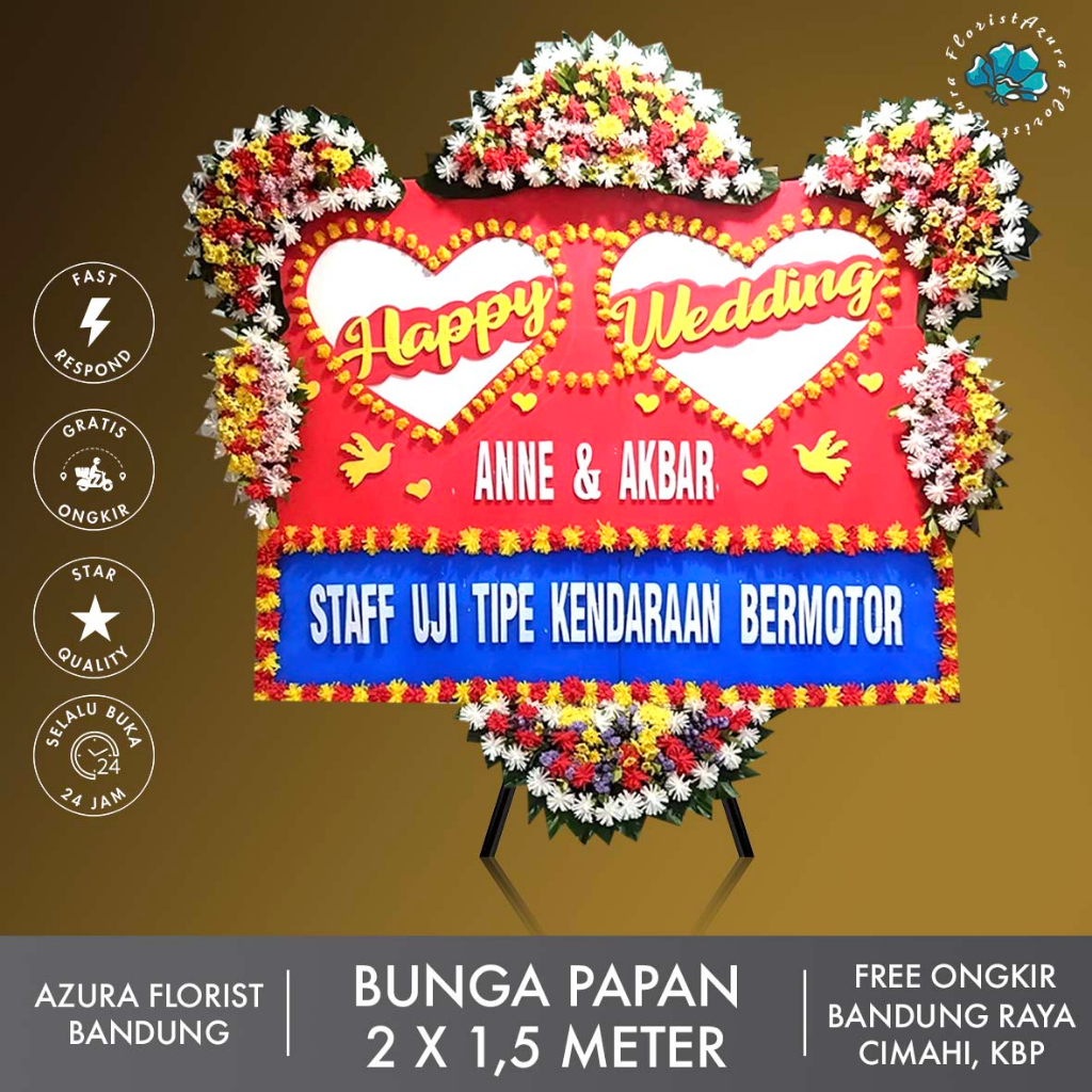 Jual Karangan Bunga Papan Duka Cita Congratulations Wedding Bandung Besar Shopee Indonesia 9591