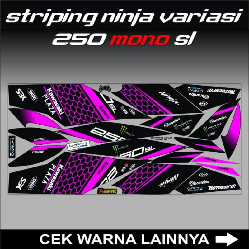 Jual Striping Sticker Motor Ninja Sl Mono Striping Kawasaki Ninja