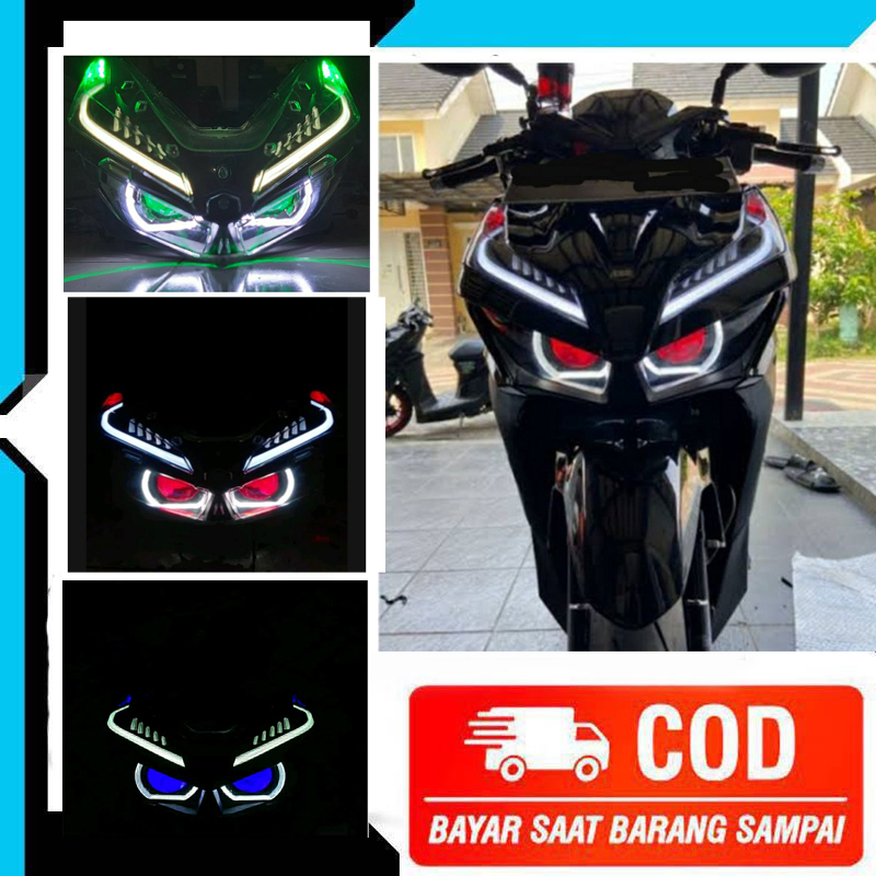 Jual LAMPU DEPAN BILED HONDA VARIO NEW 125 150 2018 - 2023 KEYLES PAKET