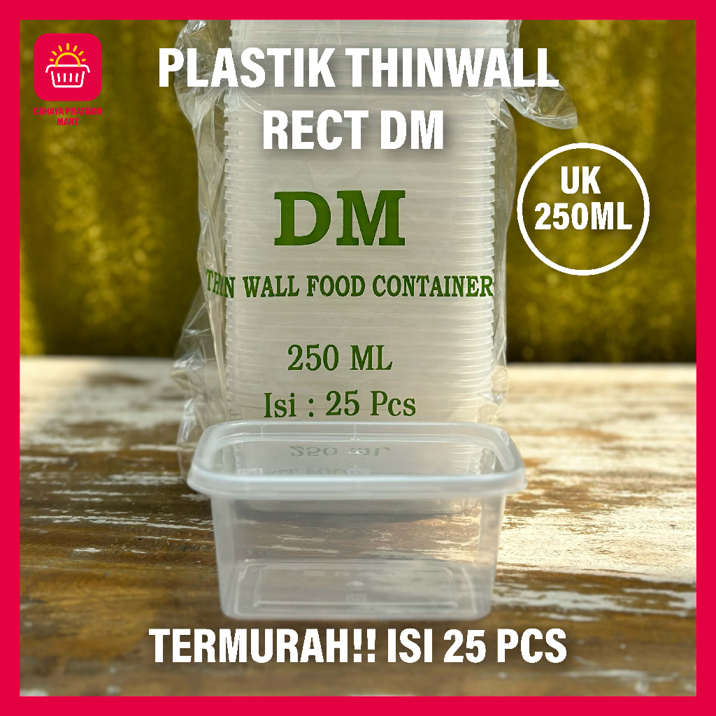 Jual Thinwall Rectangle Kotak Makan Plastik Box Mika Thinwall Wadah