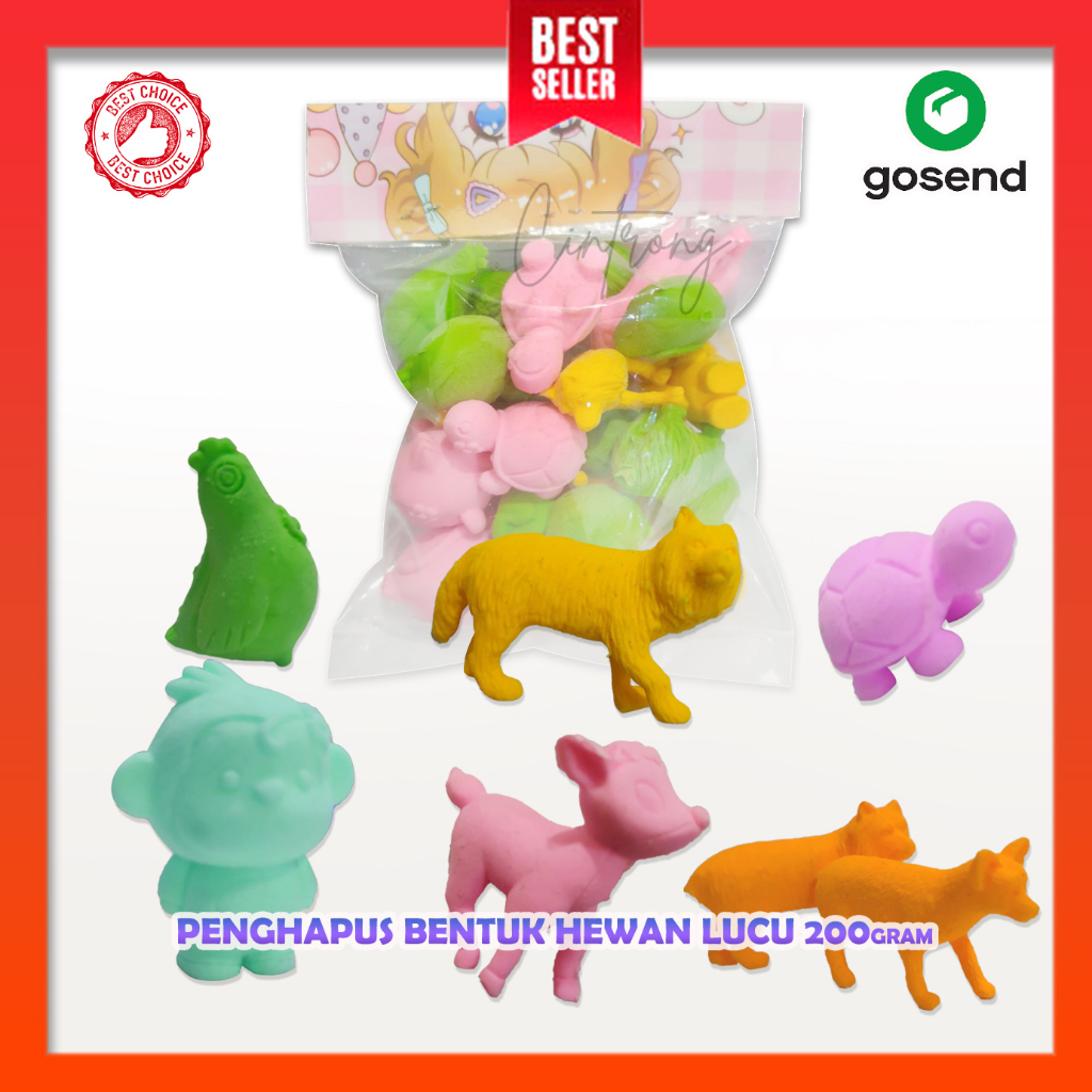 Jual Penghapus Bentuk Hewan Lucu Penghapus Binatang 200gr | Shopee