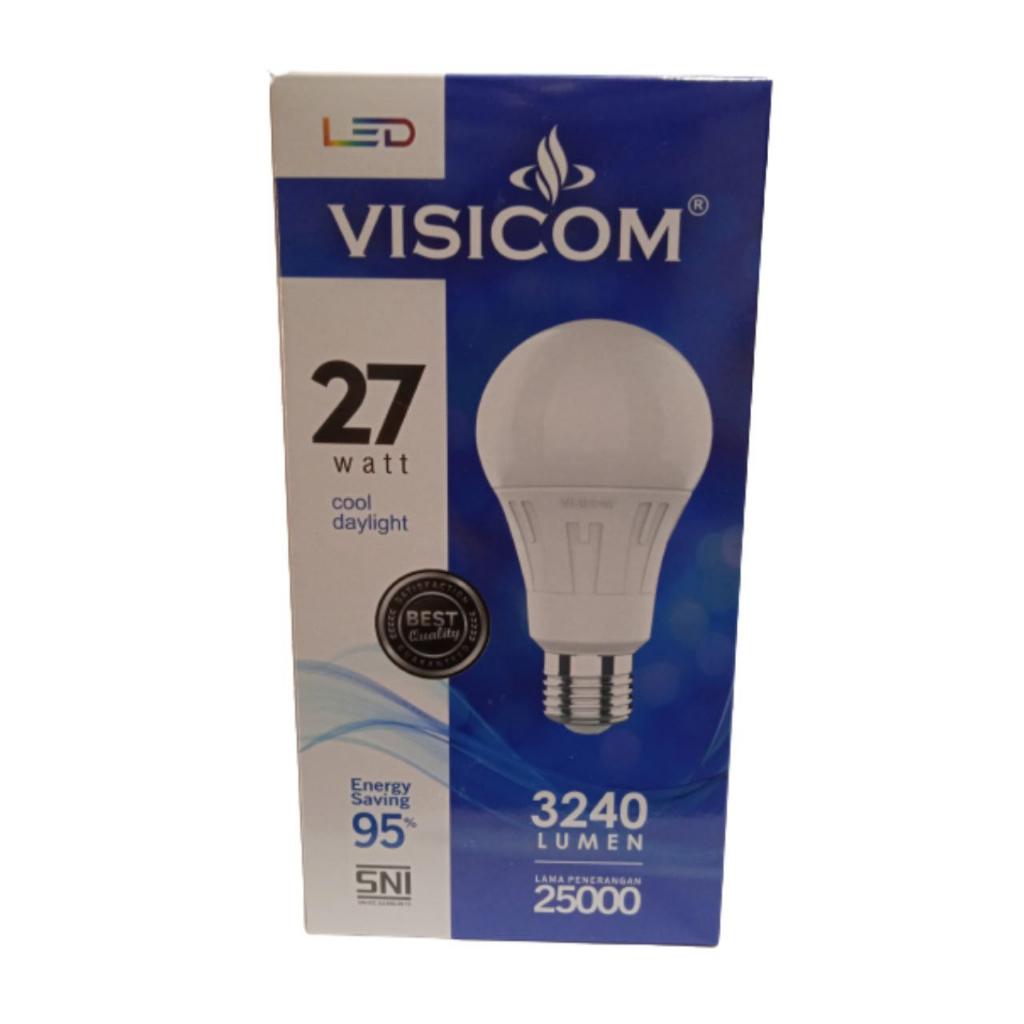 Jual LAMPU LED VISICOM MODEL BULB 27WATT WARNA KUNNG DAN PUTIH GARANSI ...