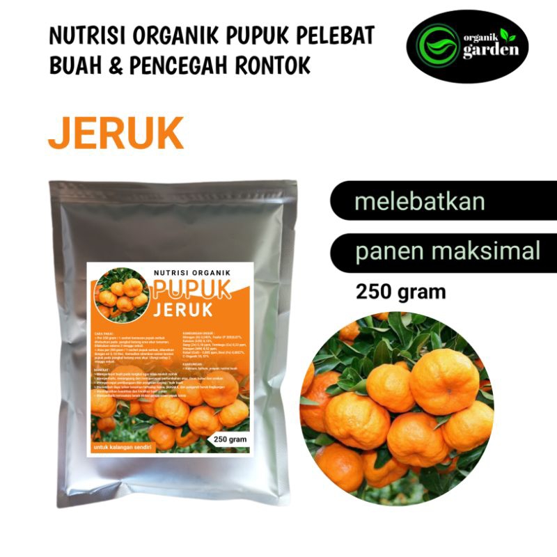 Jual Pupuk Pelebat Buah JERUK | Booster Nutrisi Organik 250 Gram ...