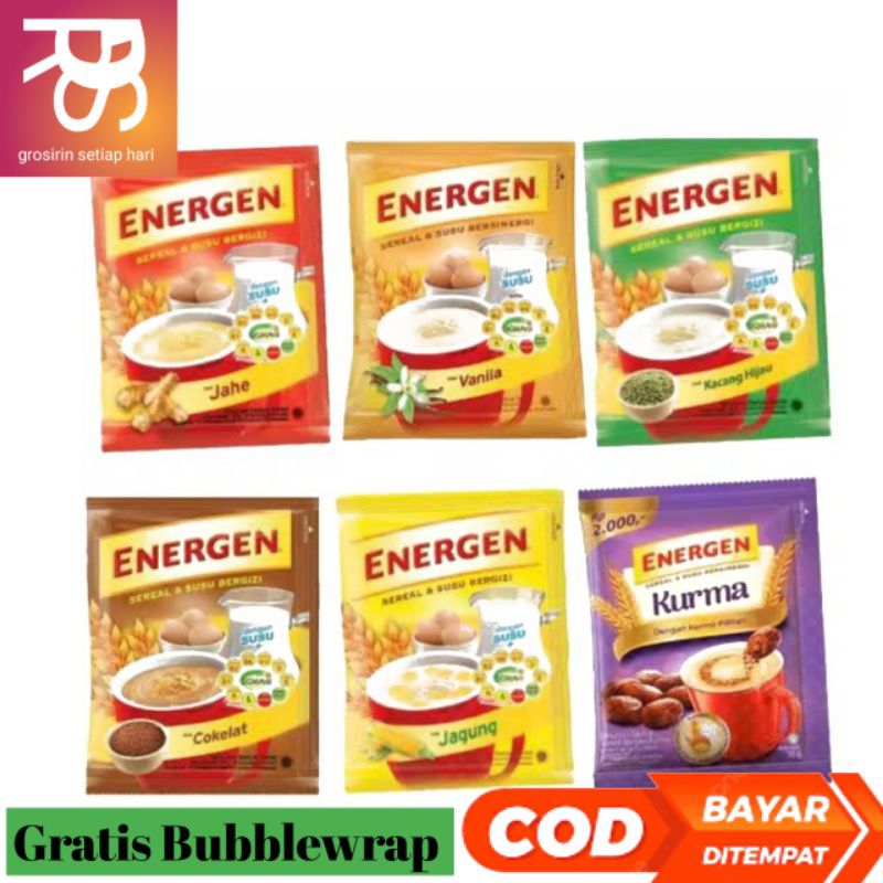Jual Energen Sereal Renceng All Varian 10 Sachet Shopee Indonesia 