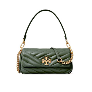 Promo TORY BURCH Kira chevron powder coated convertible shoulder bag -  Black - Silver Cicil 0% 3x - Kota Surabaya - Slroom