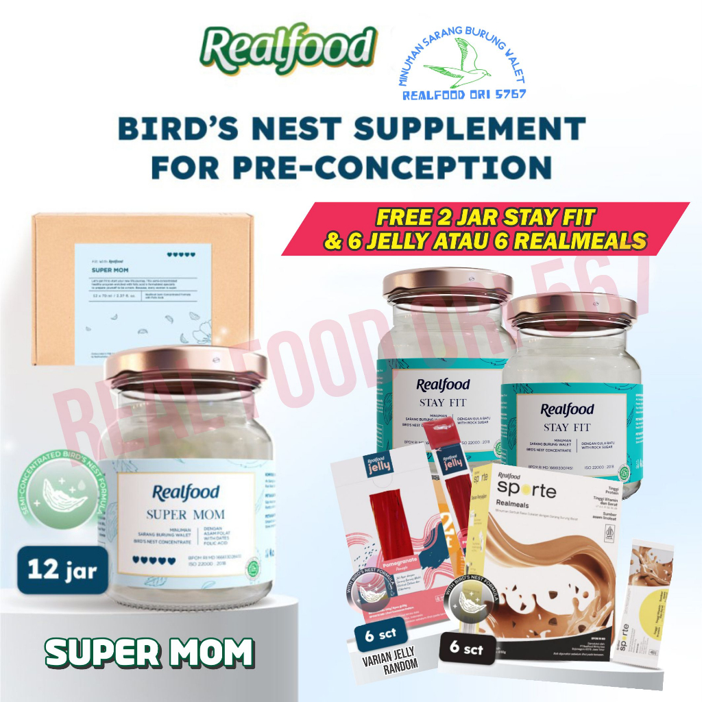 Jual Realfood Super Mom Vitamin Promil Sarang Burung Walet Asam
