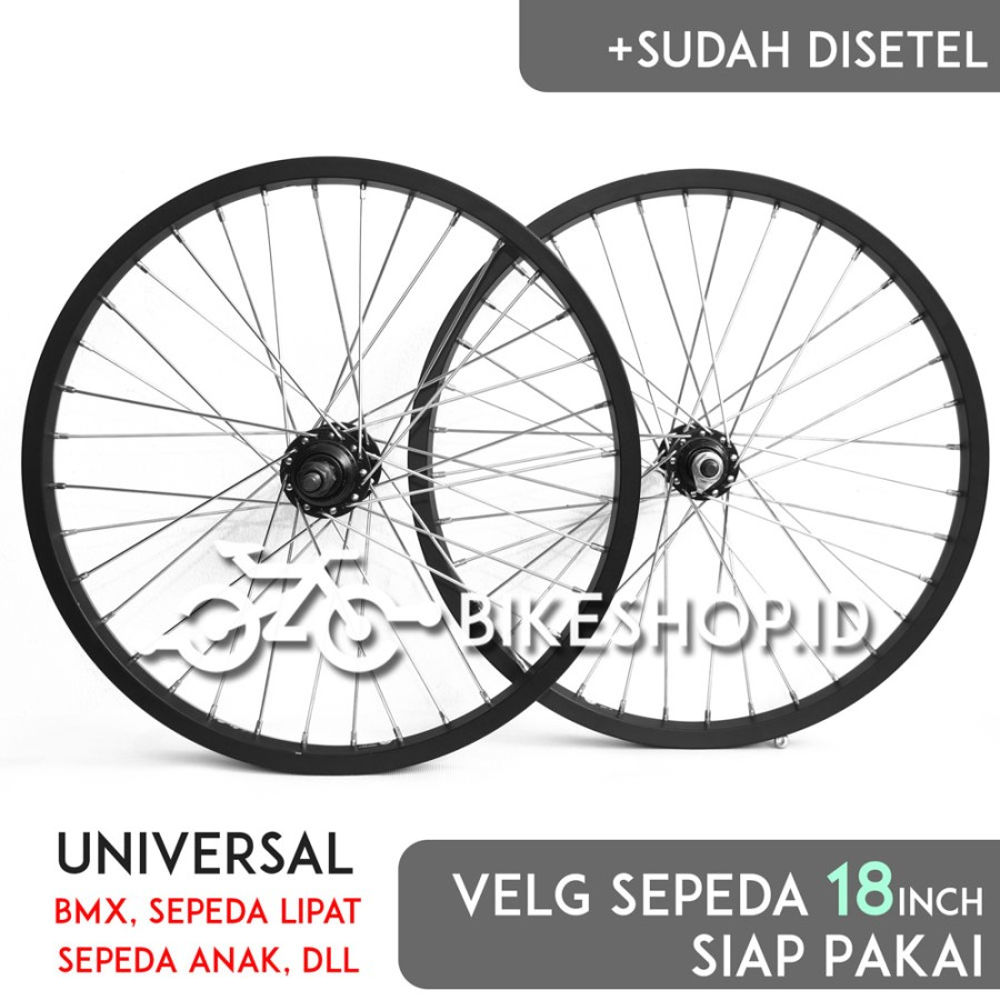 Jual Velg 18 inch sepeda anak wheelset sudah disetel siap pakai bahan ...